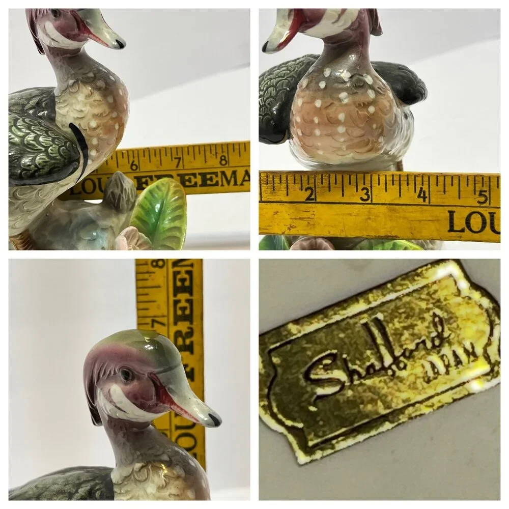 Porcelain Wood Duck Figurine Bird Collection by JSC Model 183 Shafford Japan VTG - Picture 11 of 16